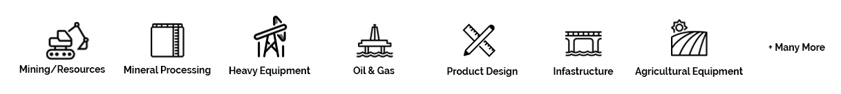 SFDesign services the following industries: Mining and Resources, Infastructure, Mineral Processing, Heavy Equipment, Oil and Gas, Product Design, Agriculture Equipment and many more.