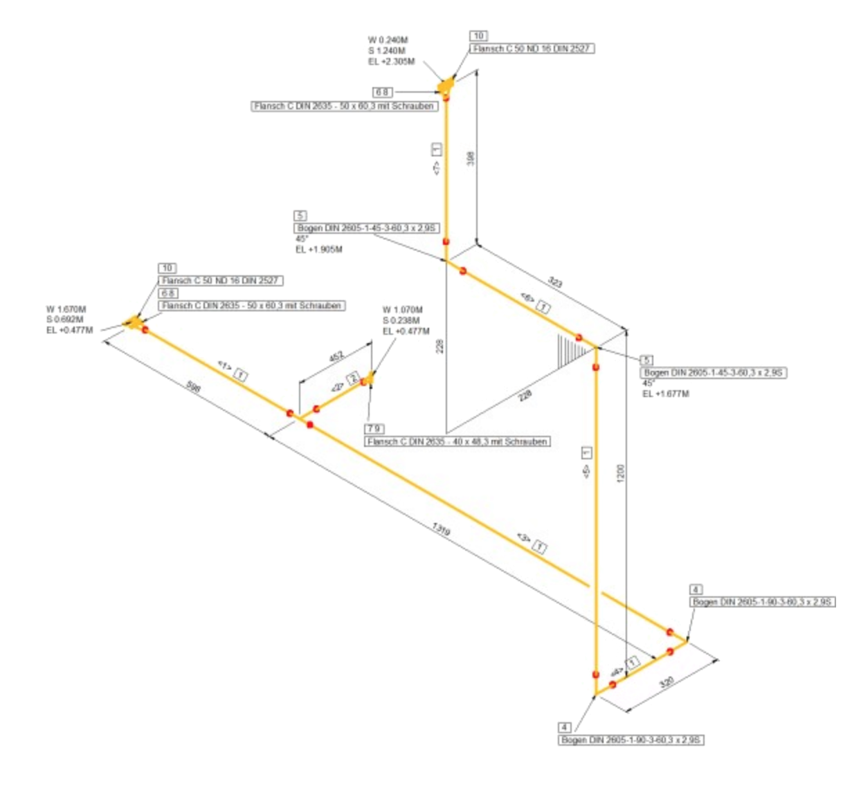 pipe fabrication isometric drawing